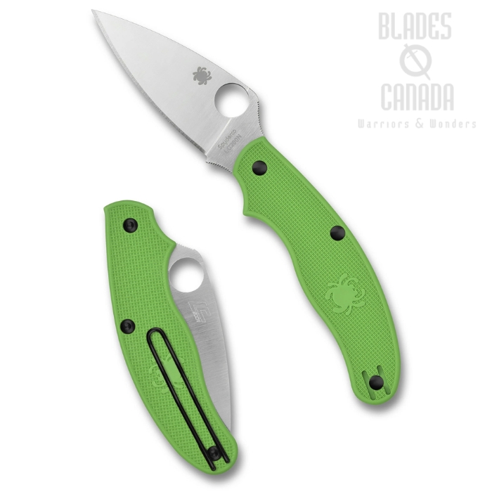 (image for) Spyderco UK Penknife Salt SlipIt Lock Folding Knife, LC200N Satin, FRN Green, C94SGR