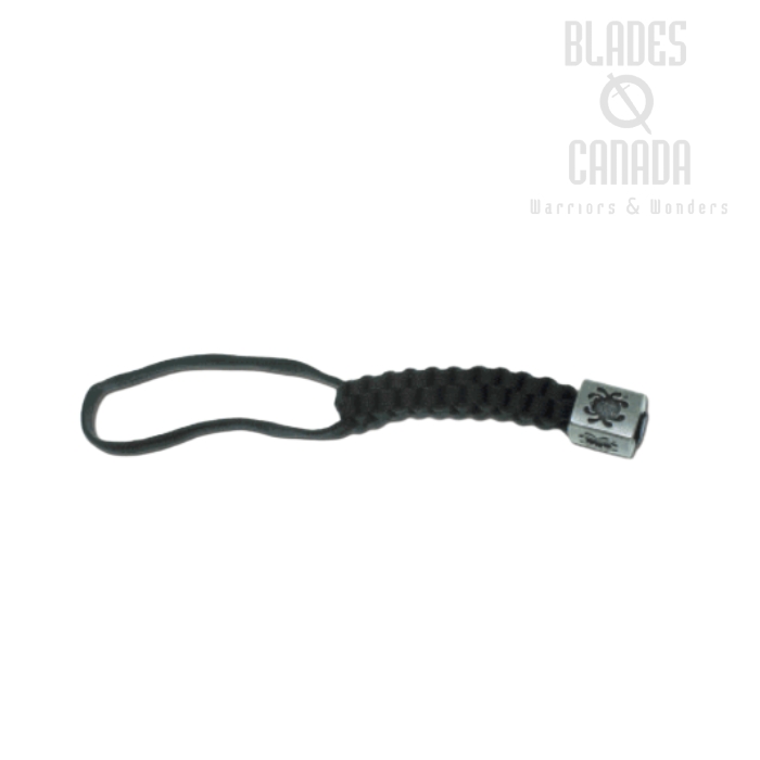 Spyderco Bead 1 Square Pewter w/Paracord Lanyard, CBead1LY