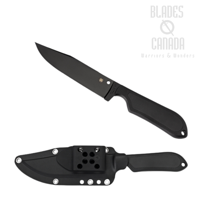Spyderco Street Bowie Fixed Blade Knife, VG10, FRN Black, FB04PBB