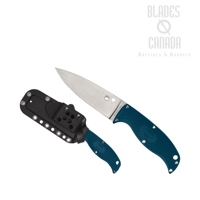 Spyderco Enuff 2 Fixed Blade Knife, K390, FRN Blue, FB31PBL2K390
