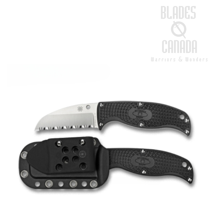 Spyderco Enuff Fixed Blade Knife, VG10 Sheepfoot, FRN Black, FB31SBK