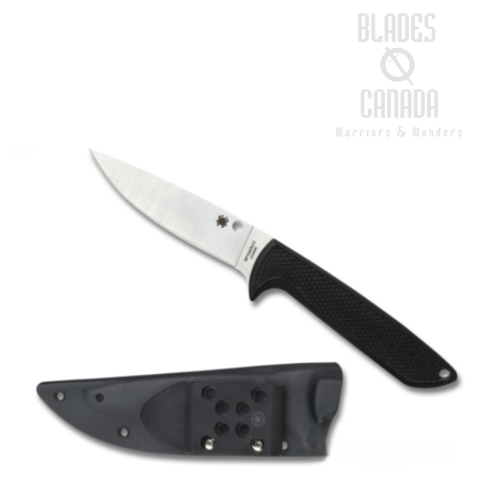 Spyderco WaterWay Fixed Blade Knife, Full-Flat LC200N Blade, G10 Black, FB43GP