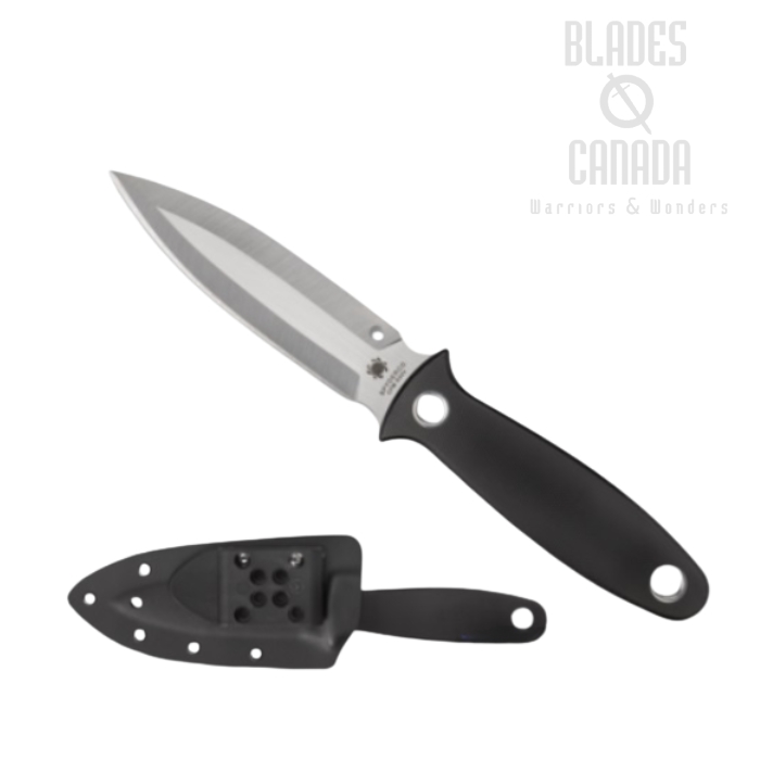 Spyderco Nightstick Dagger Fixed Blade Knife, S30V, G10 Black, FB47GP
