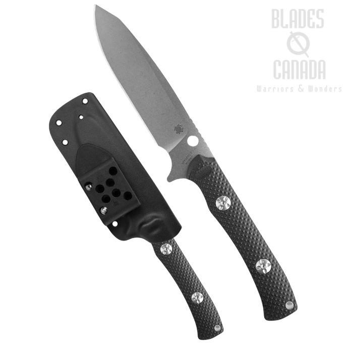 (image for) (Coming Soon) Skoli Fixed Blade Knife, Stainless Steel, G10 Black, Kydex Sheath, FB53GP