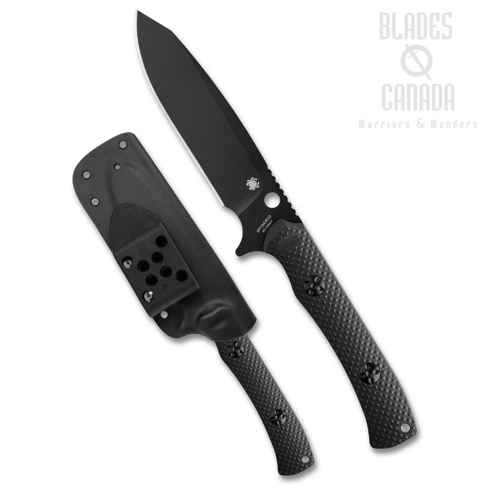 (image for) (Coming Soon) Skoli Fixed Blade Knife, Black Blade, G10 Black, Kydex Sheath, FB53GPBK