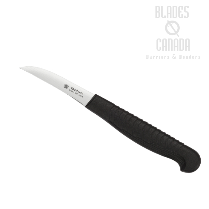 Spyderco Mini Paring Kitchen Knife, MBS-26 Steel, Polypropylene Handle, K09PBK