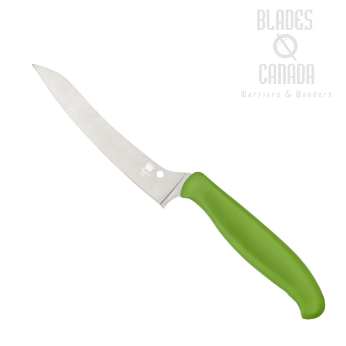 Spyderco Z-Cut Pointed Kitchen Knife Green, CTS BD1N Steel, Polypropylene, K14PGN