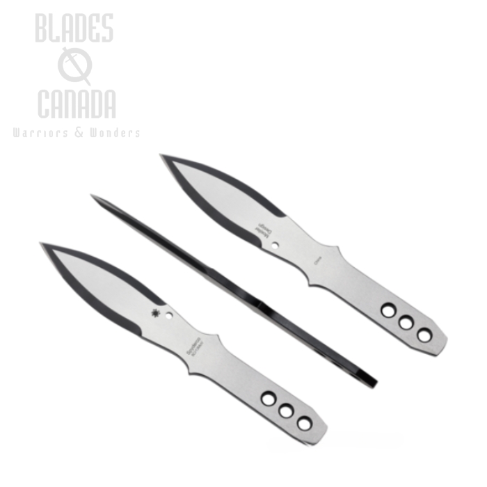 Spyderco Small Triple Throwing Set, Leather Sheath, TK01SM