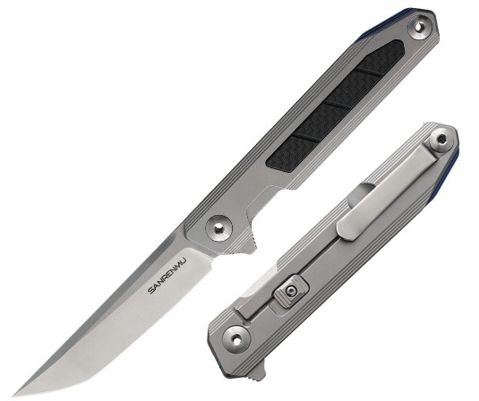 SRM Model 1162 Framelock Folding Knife, 14C28N, Stainless Handle, 1162