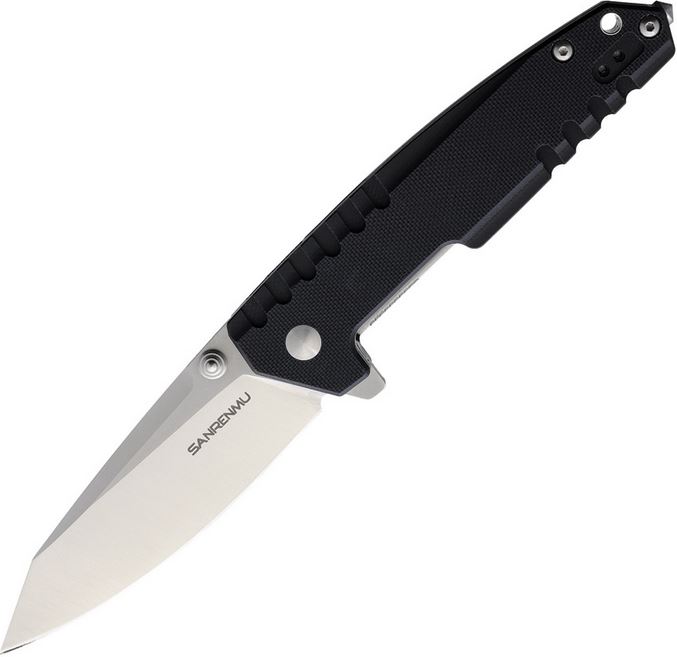 SRM Knives Model 9031 Folding Knife, 12C27 Sandvik, Black G10, SRM9031