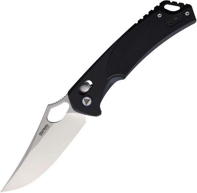 SRM Knives Model 9202 Folder, D2 Steel, Black G10, SRM9202
