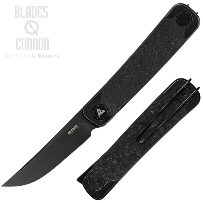 SRM Enso Folding Knife, 14C28N Black, G10 Black, 131MGB