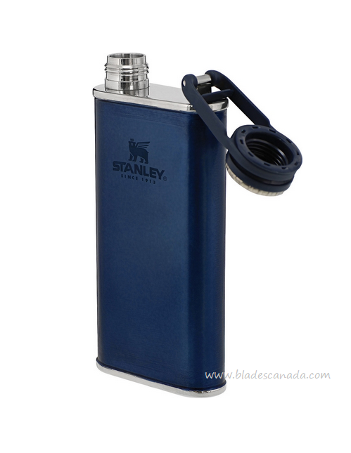 Stanley Easy-Fill Wide Mouth Flask, 8oz Stainless Blue