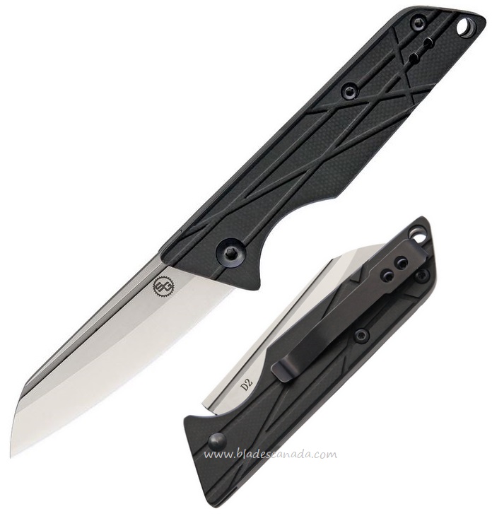 StatGear Ledge Slip Joint Folding Knife, D2 Steel, STATLEDGEBLK