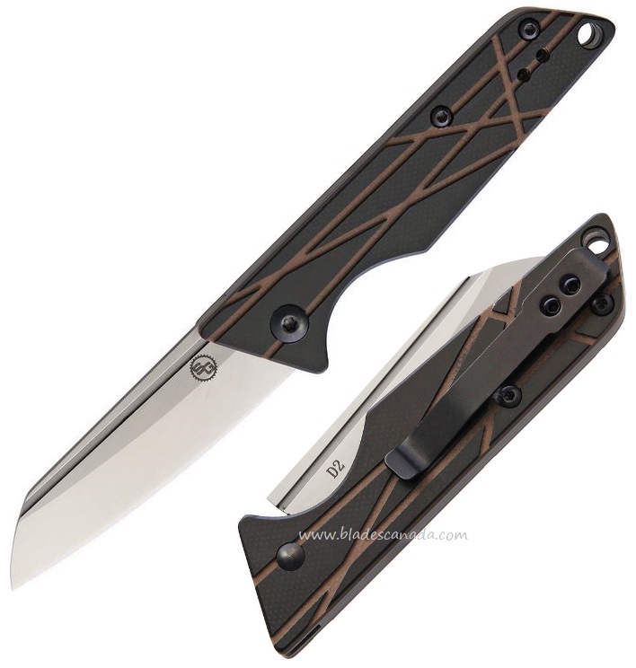 StatGear Ledge Slip Joint Folding Knife, D2, G10, STATLEDGEBRN - Click Image to Close