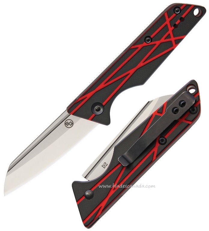 StatGear Ledge Slip Joint Folding Knife, D2, G10, 113-RED