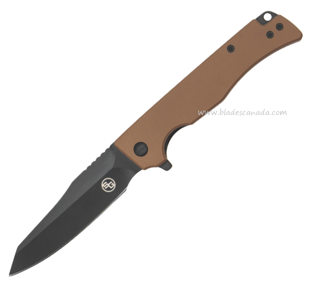 StatGear Asus-Slim Flipper Folding Knife, D2 Steel, G10 Brown, STAT117BRN