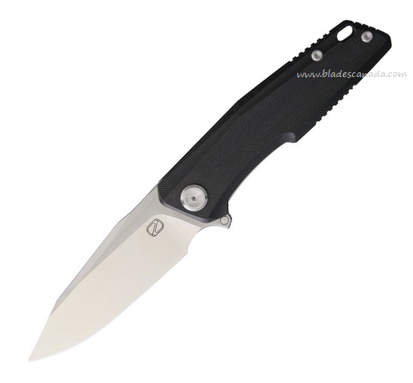 Stedemon ZKC C02 Flipper Folding Knife, 440C Satin, G10 Black, STEZKCC020