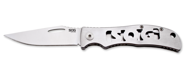 SOG SlipTron Slipjoint Folding Knife, Stainless Steel, STR01 - Click Image to Close