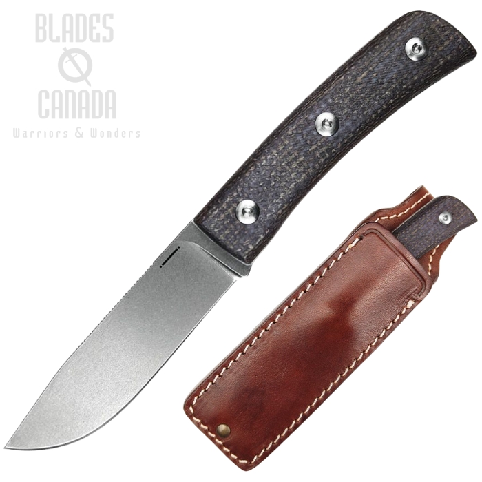 (image for) Straight Line Buster Fixed Blade Knife, M390 SW, Micarta Brown, BS-BB