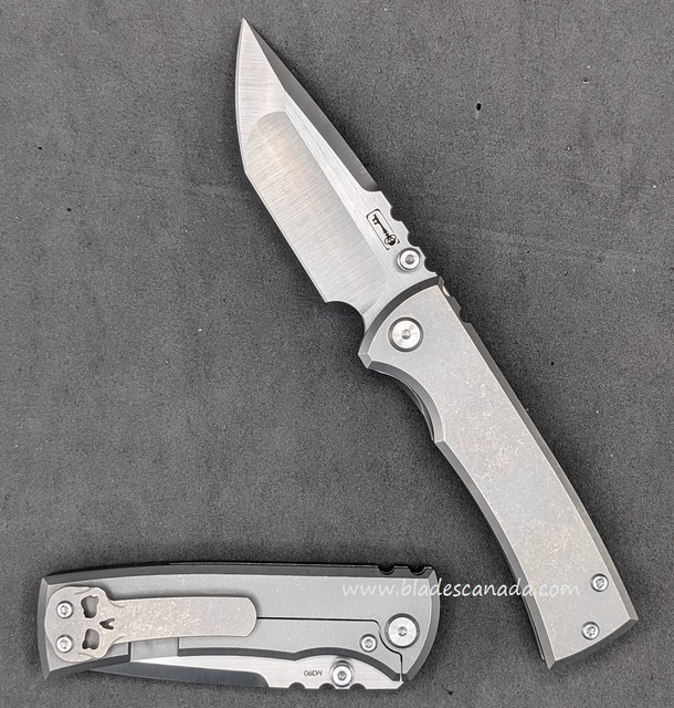 Chaves Knives Redencion Street Framelock Folding Knife, M390 Tanto, Titanium, ST/RT/SWTI/BF