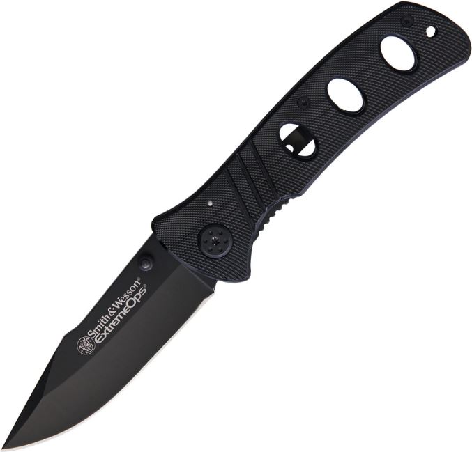 Smith & Wesson Extreme Ops Linerlock Folding Knife, Aluminum Handle, SW1084590