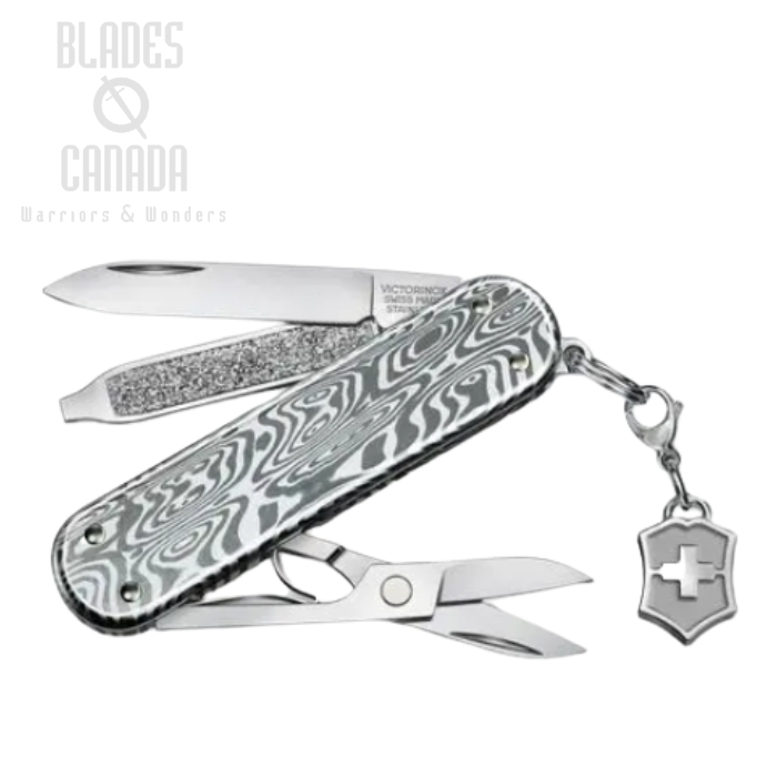 Victorinox Swiss Army Classic SD Brilliant Multitool, Damascus (image for) Victorinox Swiss Army Classic SD Brilliant Multitool, Damascus