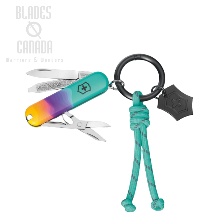 (image for) Victorinox Swiss Army Classic SD Sydney Style Multitool, 7 Tools w/Green Lanyard, 0.6223.E222