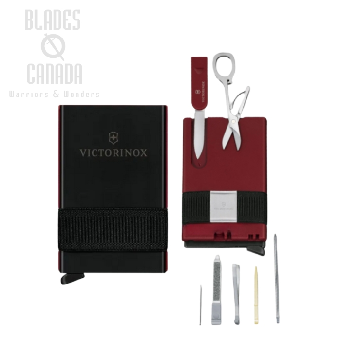 (image for) Victorinox Swiss Army Smart Card Wallet, Red/Black - 10 Tools, 0.7250.13