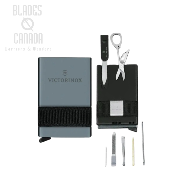 (image for) Victorinox Swiss Army Smart Card Wallet, Blue/Black - 10 Tools, 0.7250.36