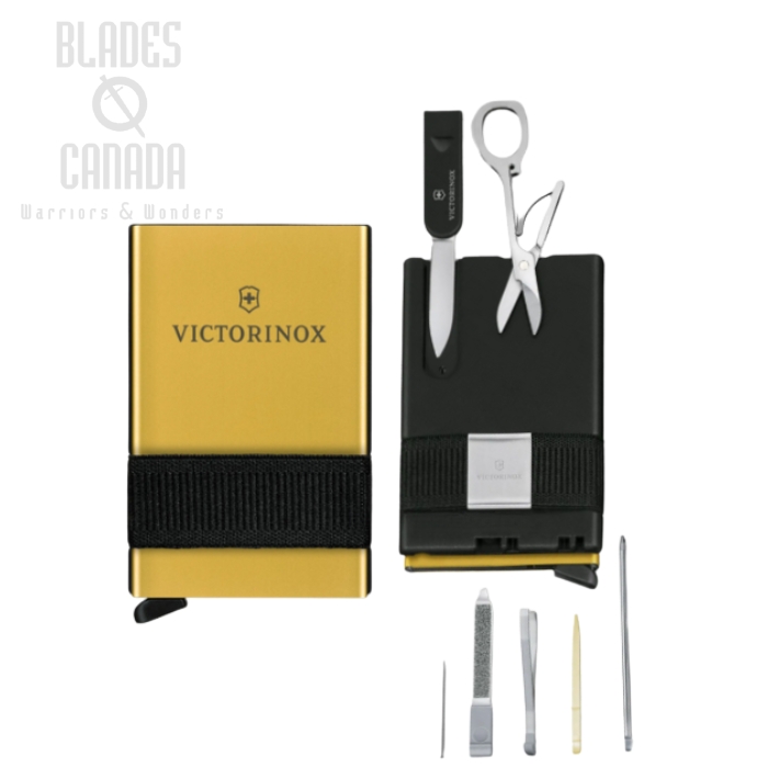 (image for) Victorinox Swiss Army Smart Card Wallet, Yellow/Black - 10 Tools, 0.7250.38
