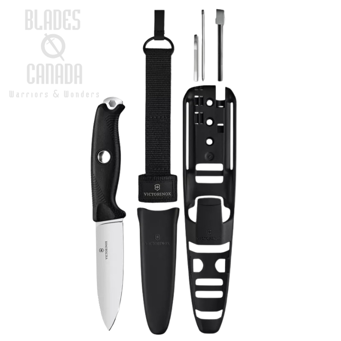 (image for) Victorinox Swiss Army Venture Pro Fixed Blade Knife, 14C28N, Black Handle, 3.0903.3F