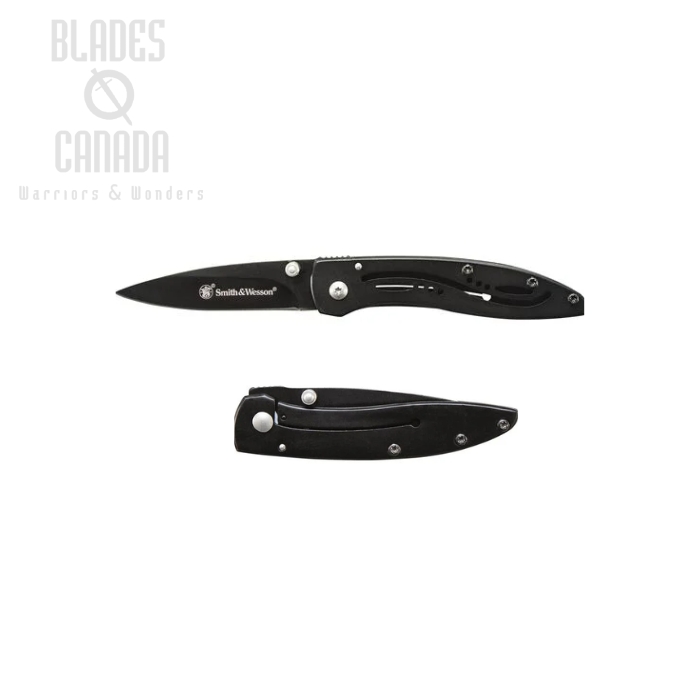 (image for) Smith & Wesson Little Pal Framelock Folding Knife, Stainless Black