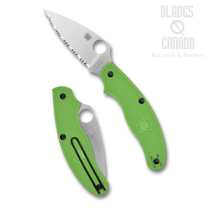 Spyderco UK Penknife Salt SlipIt Lock Folding Knife, LC200N Satin, FRN Green, C94SGR (image for) Spyderco UK Penknife Salt SlipIt Lock Folding Knife, LC200N Satin, FRN Green, C94SGR