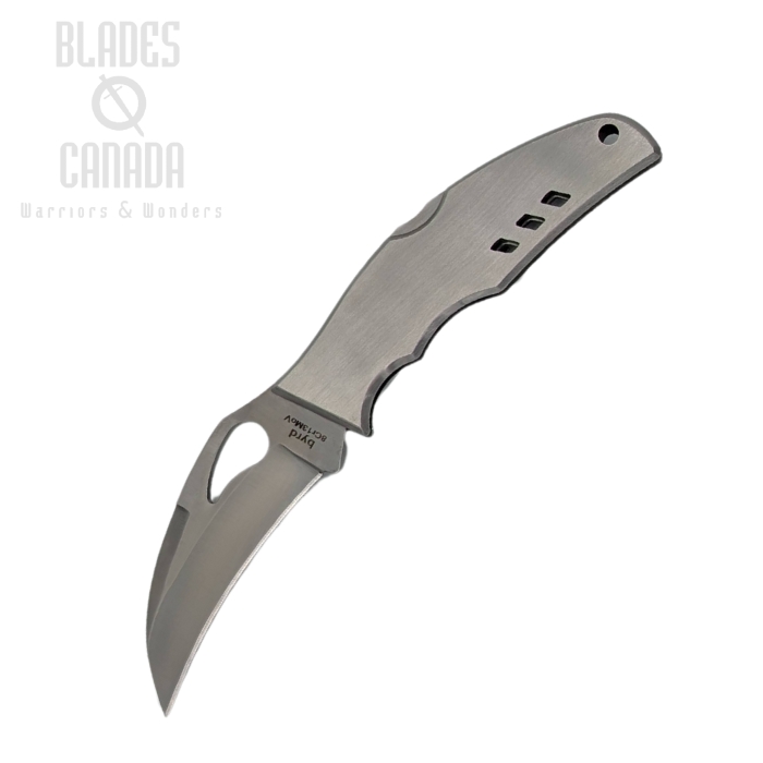 Byrd Crossbill Folding Knife, Stainless Handle, by Spyderco, BY07P