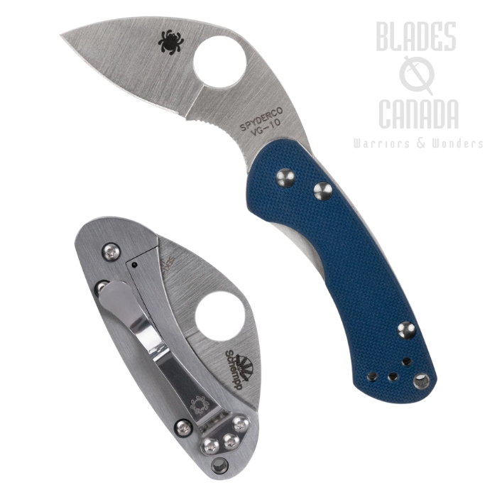 (Coming Soon) Spyderco Balance SPRINT RUN R.I.L Folding Knife, CPM SPY27, Stainless/G10 Blue, C141GPCBL