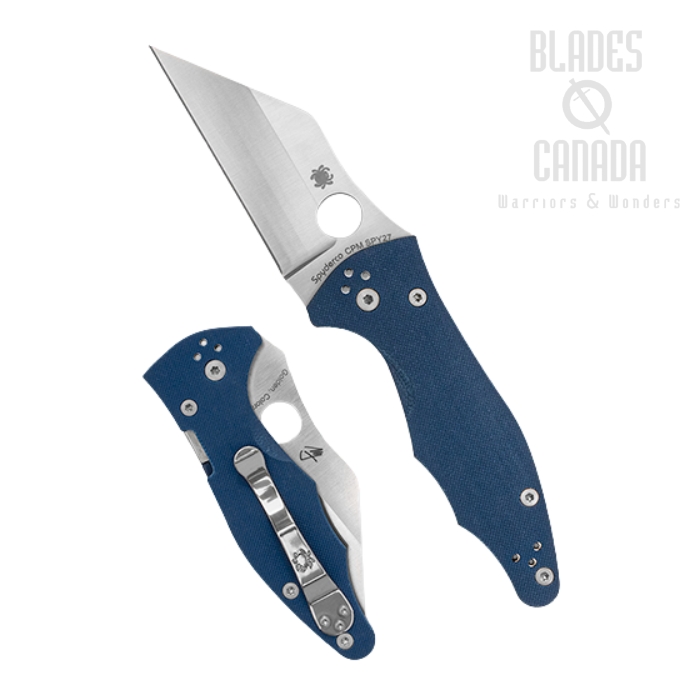(Coming Soon) Spyderco Yojimbo 2 Compression folding Knife, CPM SPY27, G10 Blue, C85GCBL