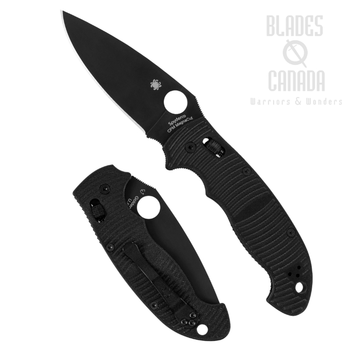 (Coming Soon) Spyderco Manix 2XL Salt Ball Bearing Folding Knife, CPM Black, G10 Black, C95GMCBKP2