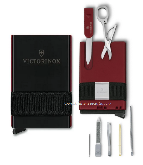 Victorinox Swiss Army Smart Card Wallet, Red/Black - 10 Tools, 0.7250.13