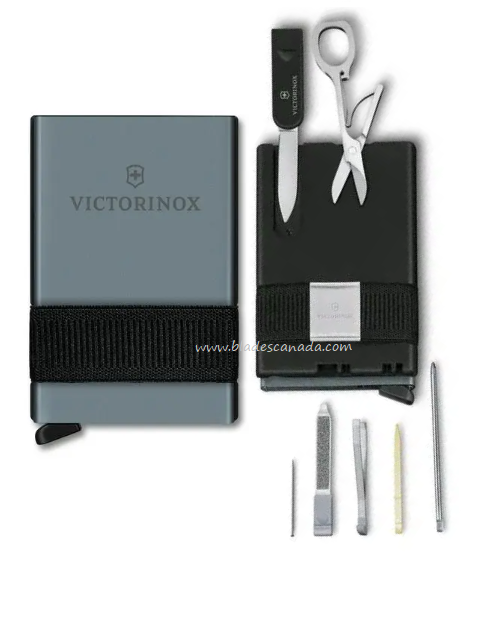 Victorinox Swiss Army Smart Card Wallet, Blue/Black - 10 Tools, 0.7250.36