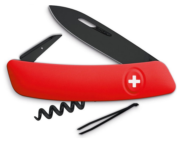 Swiza D01 Swiss Pocket Folding Knife Multitool, Red, SZA131000