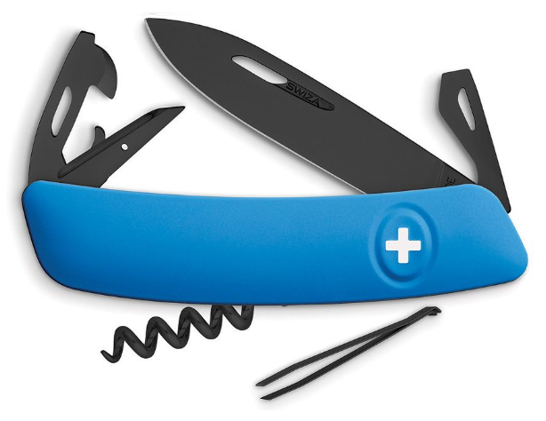Swiza D03 Swiss Pocket Folding Knife Multitool, Blue, SZA331030