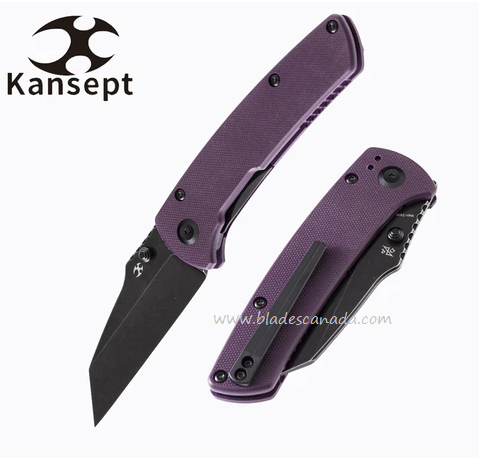 Kansept Main Street Folding Knife, 154CM, G10 Purple, T1015A6 - Click Image to Close