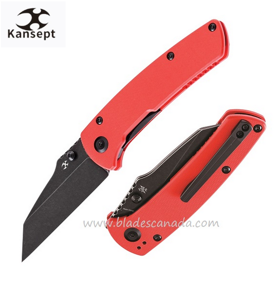 Kansept Main Street Folding Knife, CPM 154CM, G10 Red, T1015B2