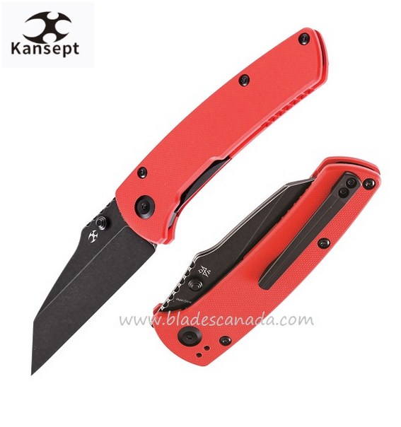 Kansept Main Street Folding Knife, CPM 154C, G10 Red, T1015B2