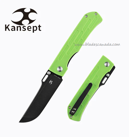 Kansept Reedus Folding Knife, 154CM Black SW, G10 Green, T1041A1