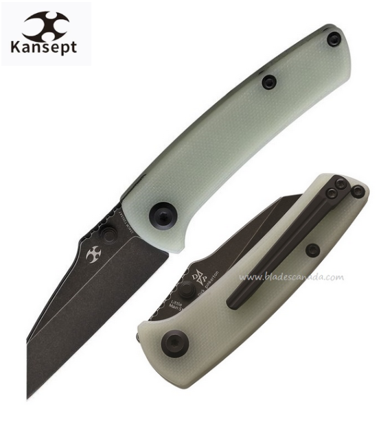 Kansept Little Main Street Folding Knife, CPM 154CM, G10 Jade, T2015A7