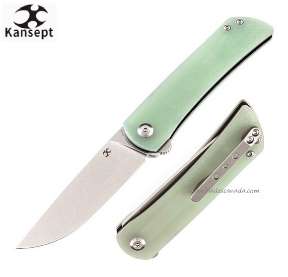 Kansept Weasel Slipjoint Folding Knife, 154CM, G10 Jade, T2020A4