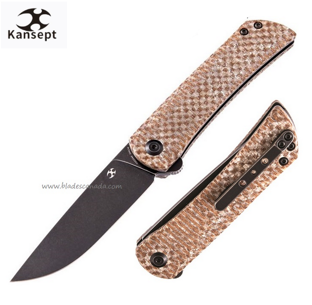 Kansept Weasel Slipjoint Folding Knife, 154CM, Micarta Brown, T2020A5