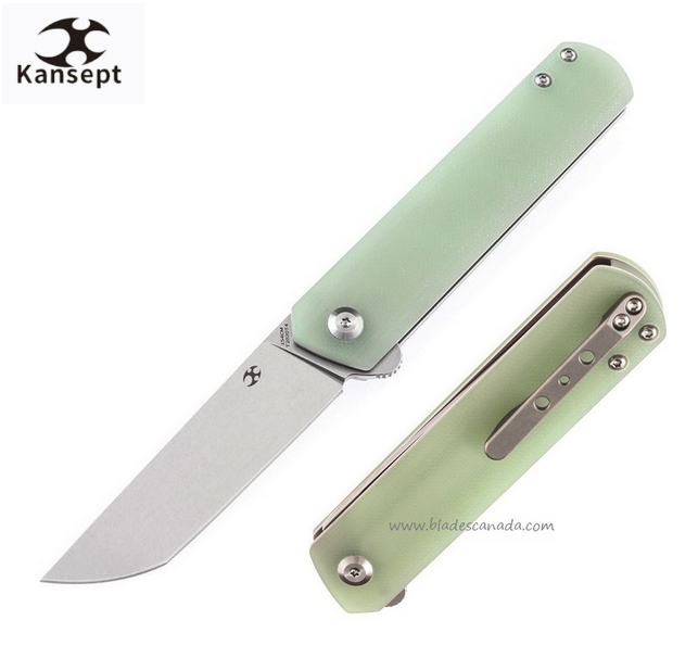 Kansept Foosa Slipjoint Flipper Folding Knife, 154CM, G10 Jade, T2020T4